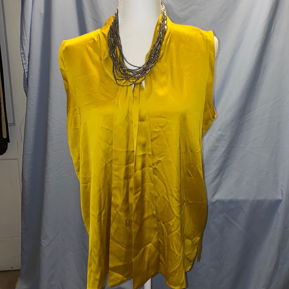 Beautiful gold silk blouse.